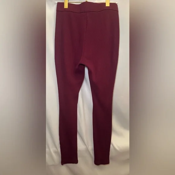 Time and Tru Ribbed Plum Colored Leggings - Picture 3 of 7